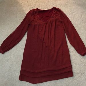 Red lace dress size small